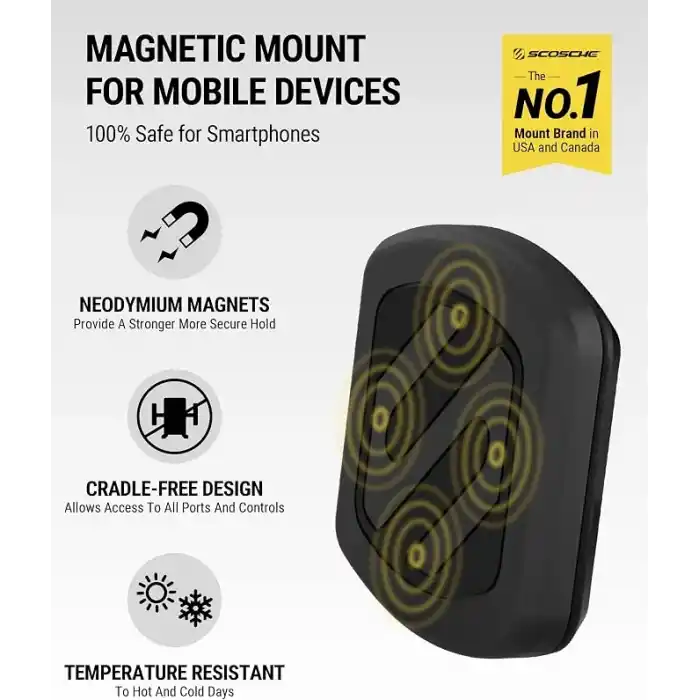 Scosche MAGDMB MagicMount 360 Derece Ayarlanabilir Kafalı Araç için Manyetik Telefon Tutucu