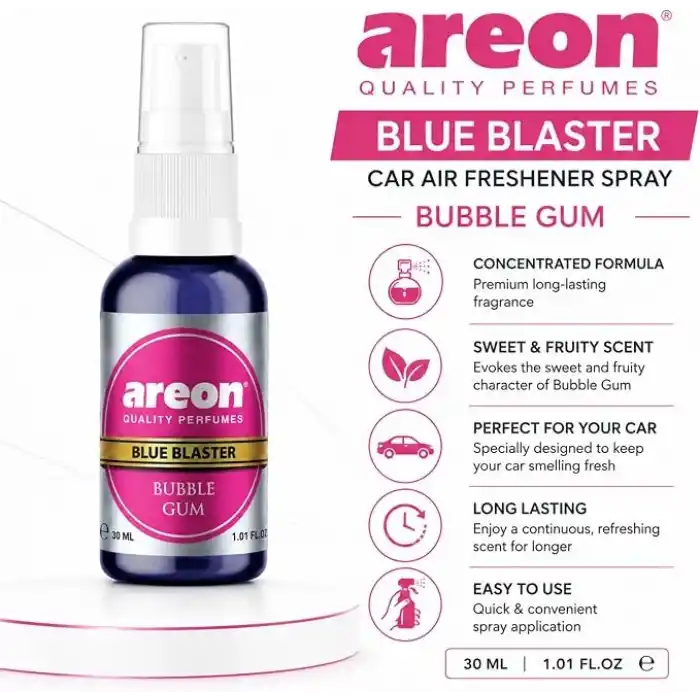 Areon 30 ml Blue Blaster Bubble Gum Oto Araç Spreyi