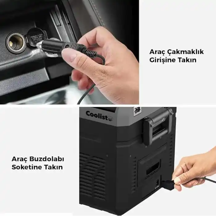 Coolist CLT12DC Kompresörlü Araç Buzdolapları İçin 12V/24V Üniversal Çakmaklık Kablosu