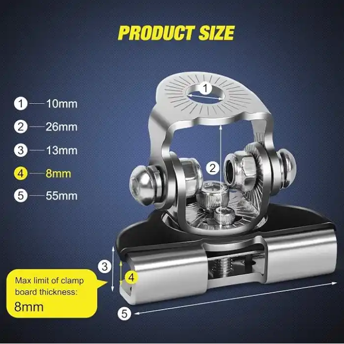 Nilight LED Işık Çubuğu Montaj Braketi 2 Adet Evrensel Ayarlanabilir Sütun Hood Çalışma Lambası Montaj Kelepçe Tutucu Off-Road Kamyon SUV için