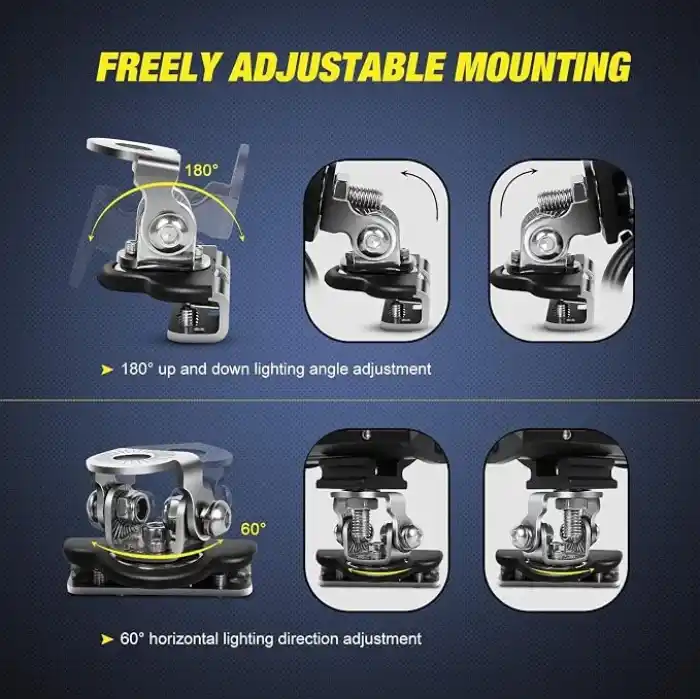 Nilight LED Işık Çubuğu Montaj Braketi 2 Adet Evrensel Ayarlanabilir Sütun Hood Çalışma Lambası Montaj Kelepçe Tutucu Off-Road Kamyon SUV için