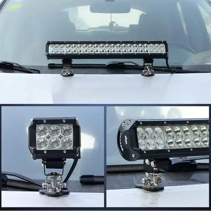 Nilight LED Işık Çubuğu Montaj Braketi 2 Adet Evrensel Ayarlanabilir Sütun Hood Çalışma Lambası Montaj Kelepçe Tutucu Off-Road Kamyon SUV için
