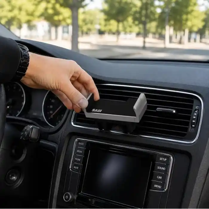 Bix Saiji T2 Araç İçi Telefon Tutucu Havalandırma Klipsli 360° Dönebilen Universal Uyumlu