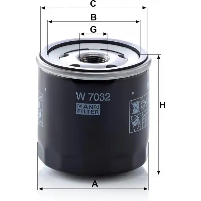 MANN-FILTER W 7032 Yağ Filtresi