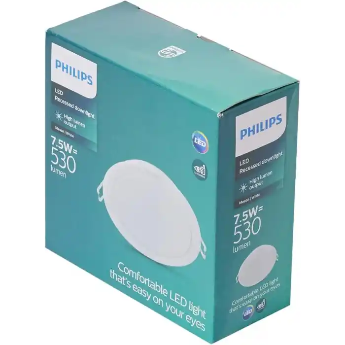 Philips 59448 Meson 105 7.5W 6500K WH Gömme LED Spot, Beyaz Işık