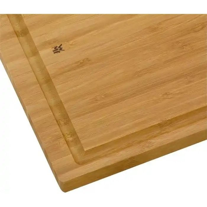 WMF Bambu Kesme Tahtası, 38 x 25 x 1,9 cm, Dikdörtgen, Meyve Suyu Oluklu, Et ve Sebze Kesme Tahtası, Bıçak Dostu Yüzey