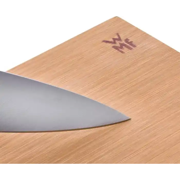 WMF Bambu Kesme Tahtası, 38 x 25 x 1,9 cm, Dikdörtgen, Meyve Suyu Oluklu, Et ve Sebze Kesme Tahtası, Bıçak Dostu Yüzey