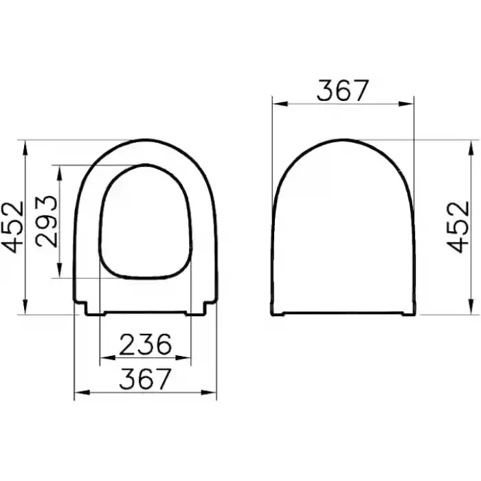 VitrA Sento 120-003R009 Yavaş Kapanır Slim Klozet Kapağı, Duroplast, Beyaz