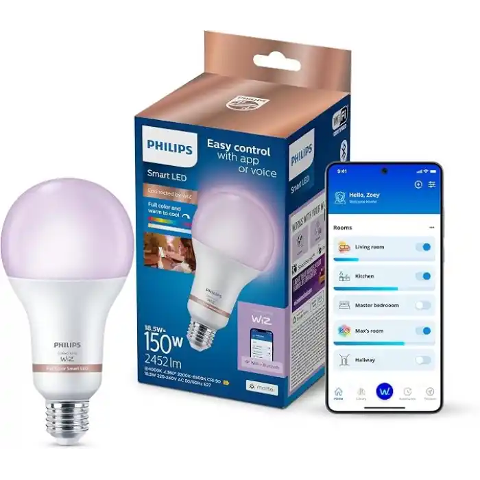 Philips Smart Lighting LED Ampul A80 E27 150W Eşdeğer RGB - Google Home, Alexa, HomeKit ve Matter uyumlu