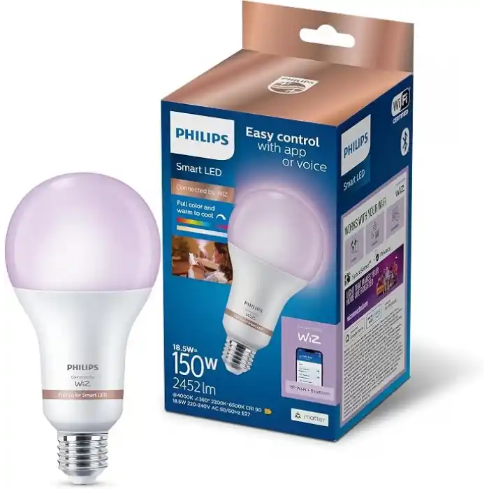 Philips Smart Lighting LED Ampul A80 E27 150W Eşdeğer RGB - Google Home, Alexa, HomeKit ve Matter uyumlu