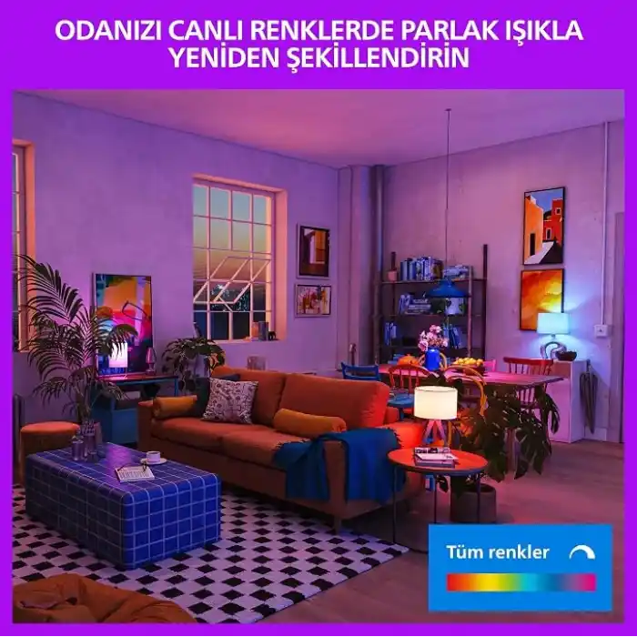 Philips Smart Lighting LED Ampul A80 E27 150W Eşdeğer RGB - Google Home, Alexa, HomeKit ve Matter uyumlu