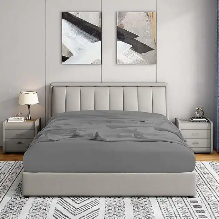 Soley | Jersey |%100 Doğal Pamuklu Tek/Çift Kişilik Lastikli Çarşaf GRİ