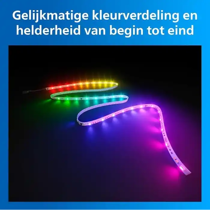 Philips Smart Lighting RGBICWW LED Şerit 3 m (Type-C) - Google Home, Alexa, HomeKit ve Matter uyumlu