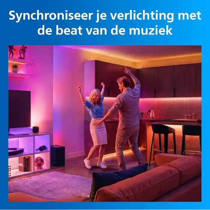 Philips Smart Lighting RGBICWW LED Şerit 3 m (Type-C) - Google Home, Alexa, HomeKit ve Matter uyumlu