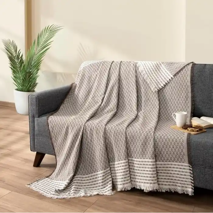 Kahverengi Koltuk Kanepe Örtüsü Koruyucu Koltuk Şali 170X200 Çekyat Örtüsü