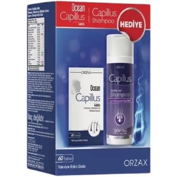Ocean Capillus Men 60 Tablet + Capillus Şampuan 200 ml Hediyeli