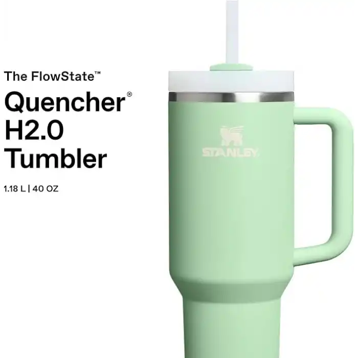 STANLEY Quencher H2.0 FlowState Pipetli Termos Bardak 1.18 Litre - Pistachio | Paslanmaz Çelik