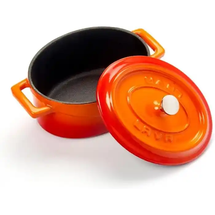 Lava Metal Oval Mini Tencere, Turuncu