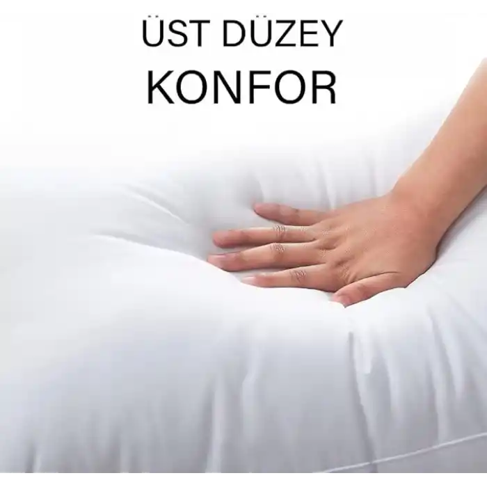 2 Adet Boncuk Silikon Yastık 900 Gram Antialerjik 50X70 Cm Otel Kalitesi