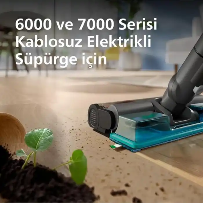 Philips Orijinal Mikrofiber Pedler - 6000 ve 7000 Serisi ile Uyumlu, 4 Bez, Yıkanabilir, Yeniden Kullanılabilir (XV1670/02)