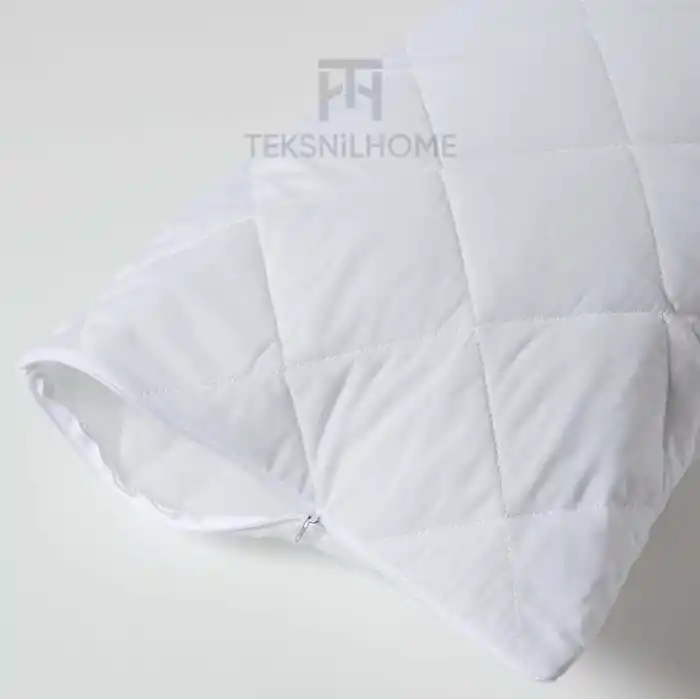 %100 Pamuk 4 Adet Kapitoneli Yastık Alezi Koruyucu Koruyucu Yastık Kılıfı 50 X 70 Cm