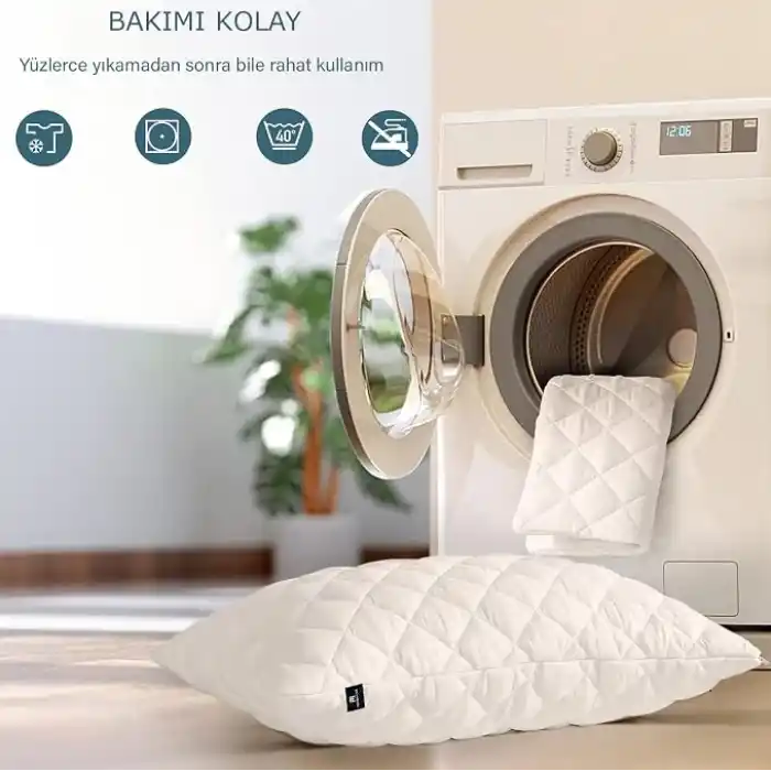 %100 Pamuk 4 Adet Kapitoneli Yastık Alezi Koruyucu Koruyucu Yastık Kılıfı 50 X 70 Cm