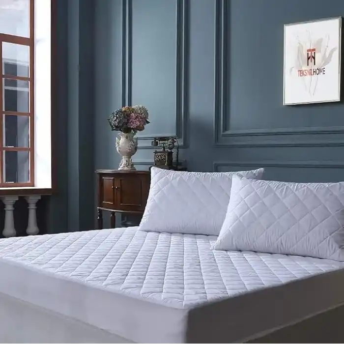 %100 Pamuk 4 Adet Kapitoneli Yastık Alezi Koruyucu Koruyucu Yastık Kılıfı 50 X 70 Cm
