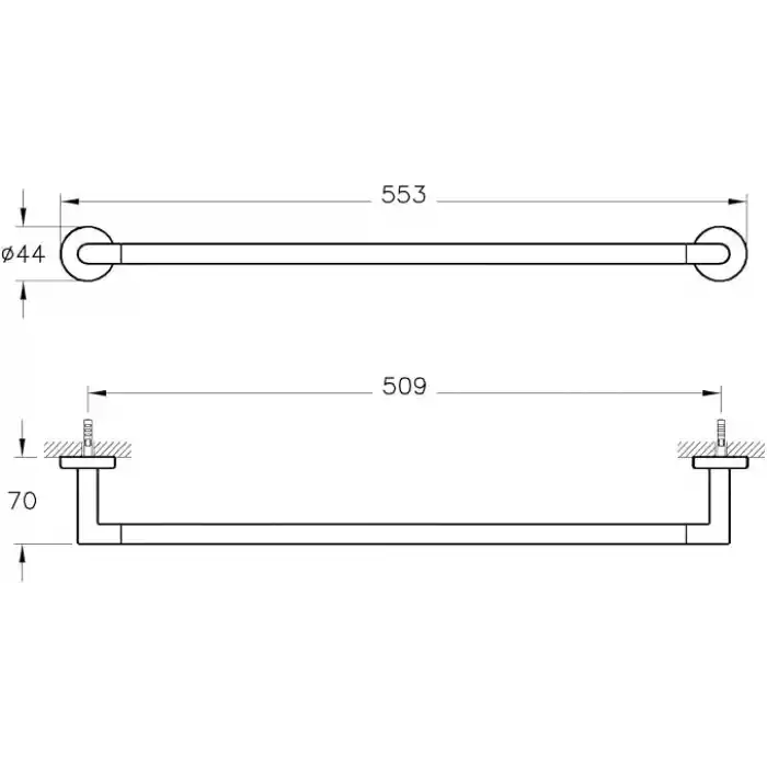 Vitra Minimax A44784 Uzun Havluluk, Krom