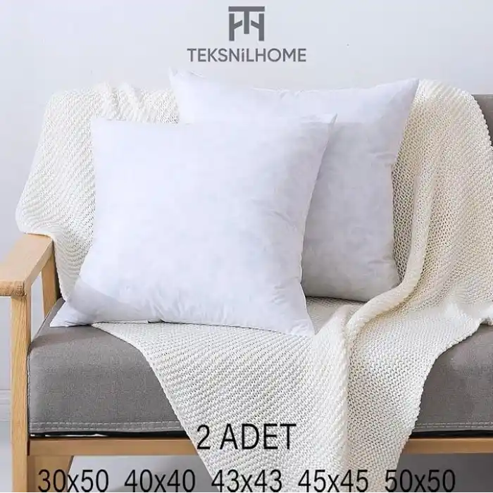 2 Adet Kirlent İç Yastık Boncuk Silikon- 45X45