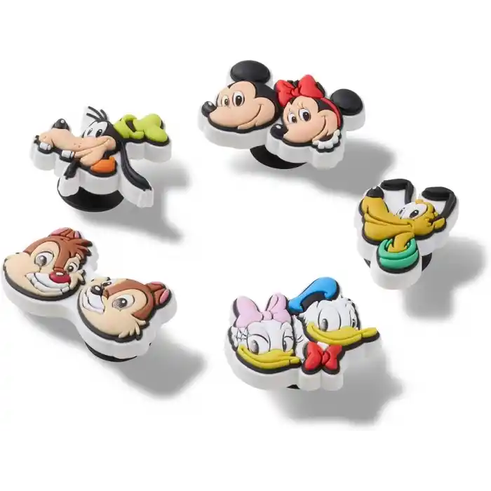 Crocs Unisex Mickey and Friends PVC 5li paket ayakkabı askısı, çok renkli, Çok renkli, Ölçü Birimi