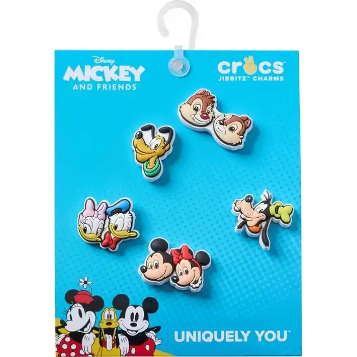 Crocs Unisex Mickey and Friends PVC 5li paket ayakkabı askısı, çok renkli, Çok renkli, Ölçü Birimi
