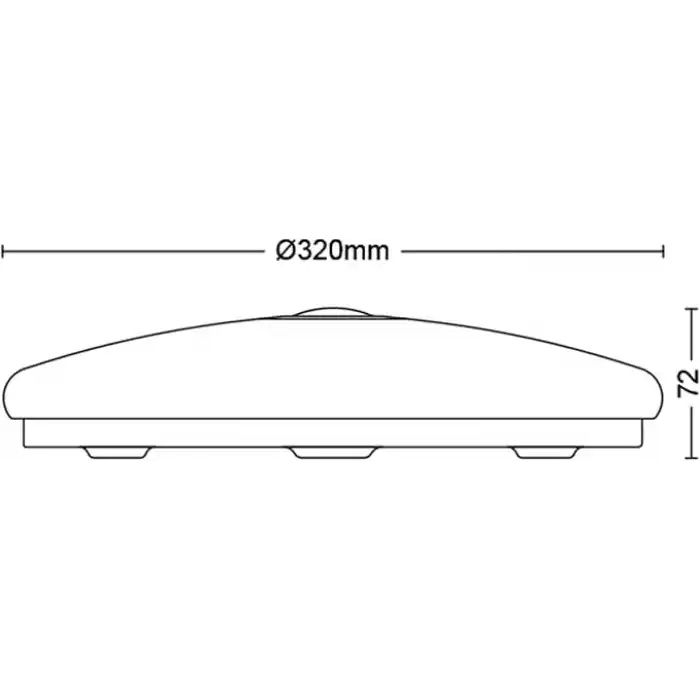 Philips Mauve Hareket Sensörlü Yuvarlak Tavan Lambası 16W 4000K Gün Işığı