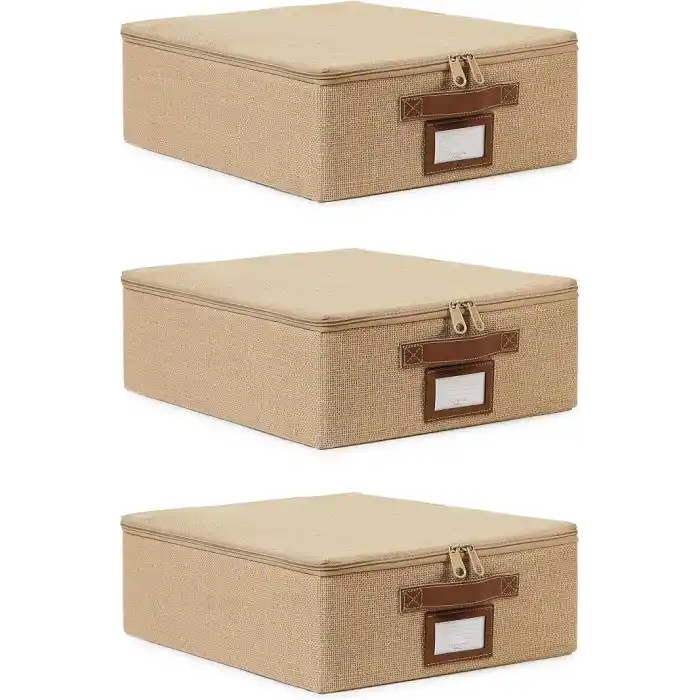 Ocean Home Textile 3lü Küçük Boy Jüt Destekli Hurç Set 31 x 38 x 12 cm