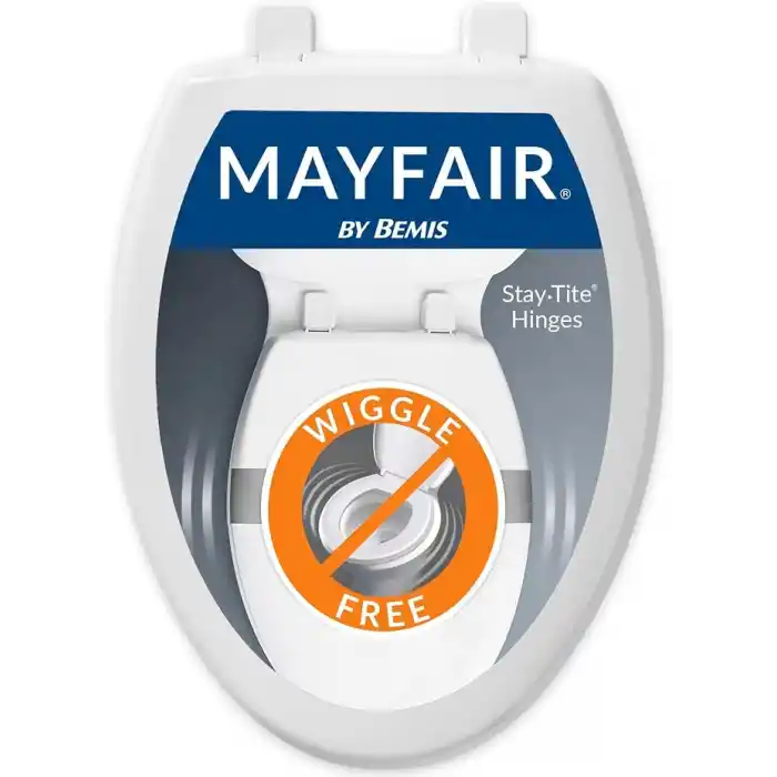 MAYFAIR 1880SLOW 000 Caswell Klozet Kapağı Yavaşça Kapanacak ve Asla Gevşemez, Uzatılmış, Uzun Ömürlü Plastik, Beyaz, 1li Paket