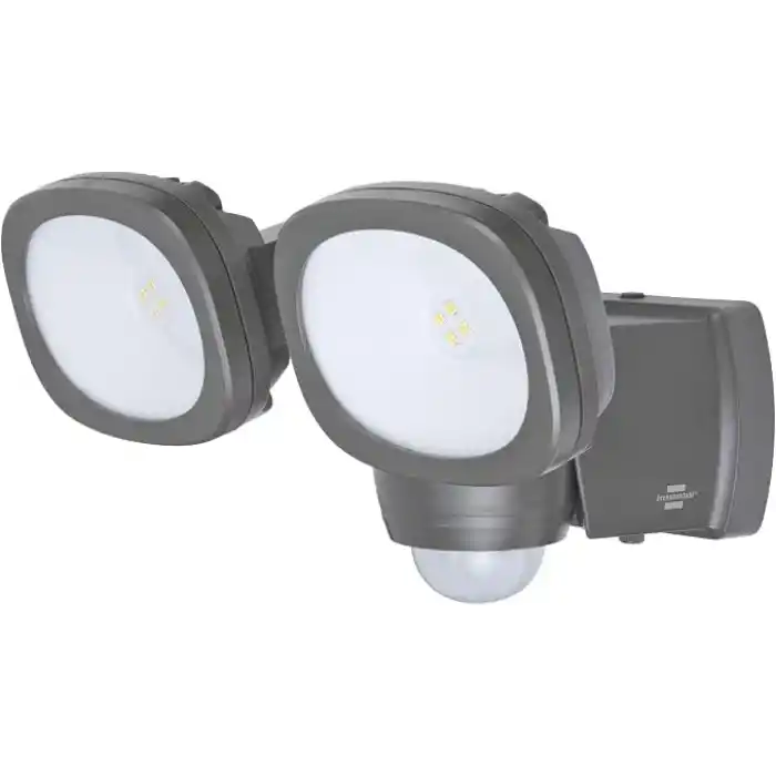 Brennenstuhl Pilli LED Spot Lamba LUFOS / Kablosuz LED Dış Mekan Spotu Pilli ve Hareket Sensörlü, 8 Adet LED Lamba, 2 x 240 Lümen, Dış Mekan için
