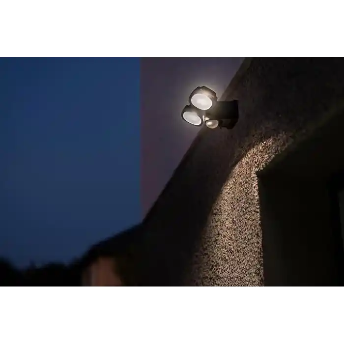 Brennenstuhl Pilli LED Spot Lamba LUFOS / Kablosuz LED Dış Mekan Spotu Pilli ve Hareket Sensörlü, 8 Adet LED Lamba, 2 x 240 Lümen, Dış Mekan için