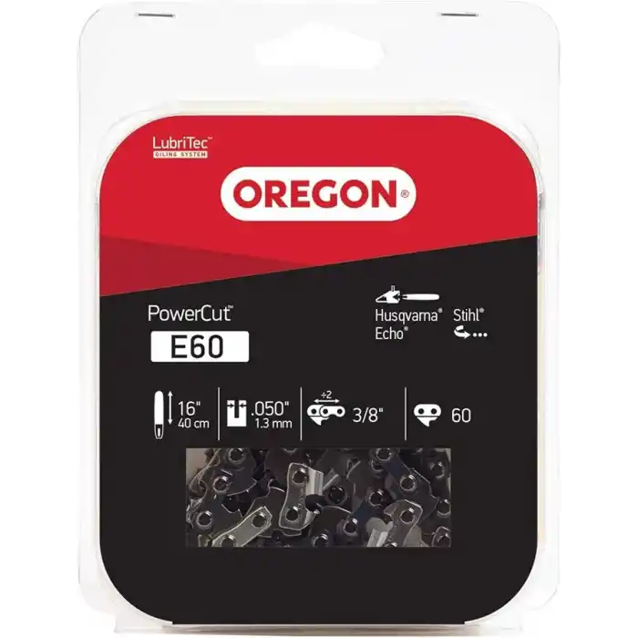 Oregon E60 PowerCut 40 cm (16 inç) Testere Zinciri, Husqvarna, Stihl, Echo ile uyumludur