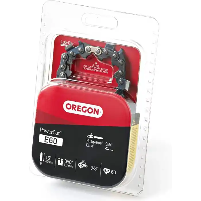 Oregon E60 PowerCut 40 cm (16 inç) Testere Zinciri, Husqvarna, Stihl, Echo ile uyumludur