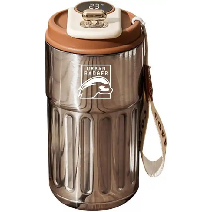 Urban Badger Termometreli Çelik Kahverengi Termos 410 ML, Dayanıklı Kamp Ekipmanları, Kamp Aksesuarları, Açık Hava Sporları, Doğa Sporları, Yürüyüş, Kamp Mutfağı, Kamp Malzemeleri