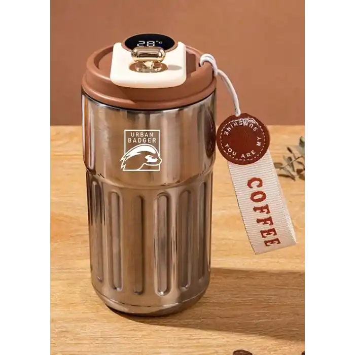 Urban Badger Termometreli Çelik Kahverengi Termos 410 ML, Dayanıklı Kamp Ekipmanları, Kamp Aksesuarları, Açık Hava Sporları, Doğa Sporları, Yürüyüş, Kamp Mutfağı, Kamp Malzemeleri