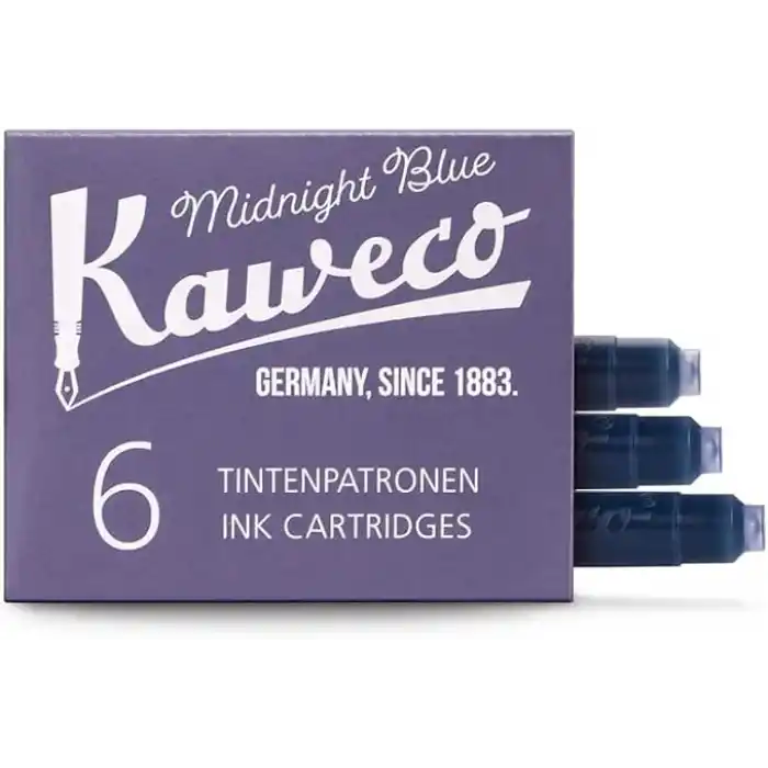 Kaweco 10000258 Dolmakalem Kartuş, gece yarısı mavisi
