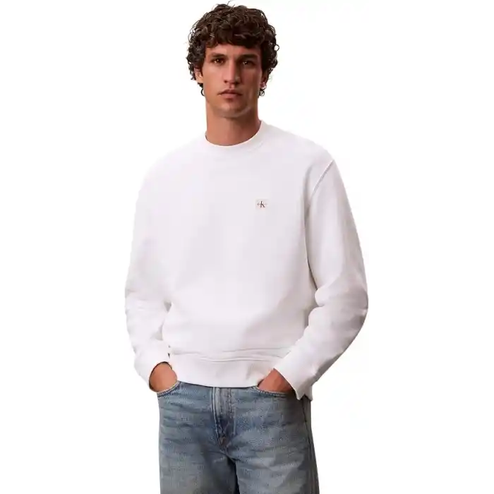 Calvin Klein Ls Eu 350Terry Badge Cn Bisiklet Yaka Sweatshirt, LV04RC273GUB1
