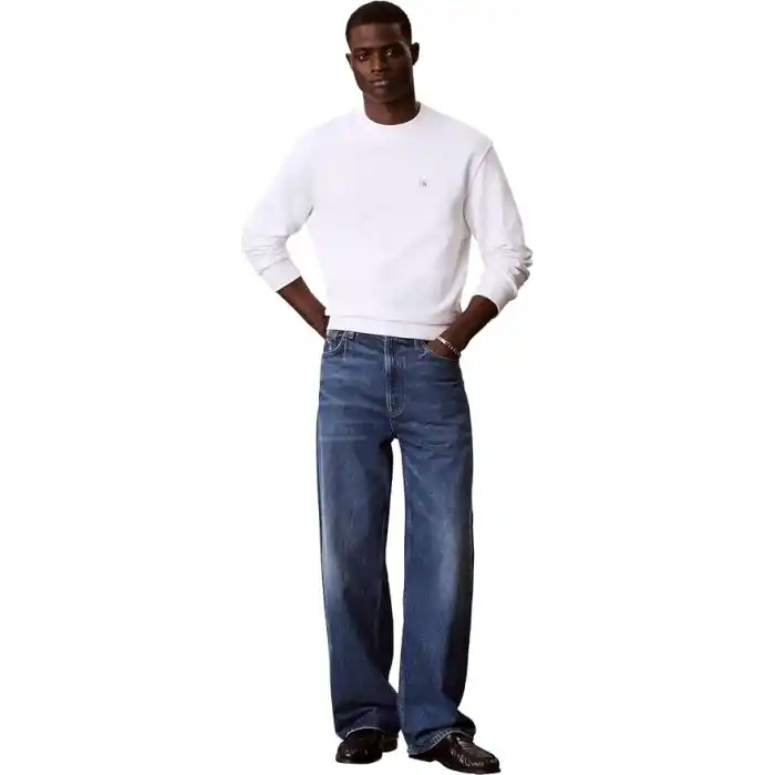 Calvin Klein Ls Eu 350Terry Badge Cn Bisiklet Yaka Sweatshirt, LV04RC273GUB1