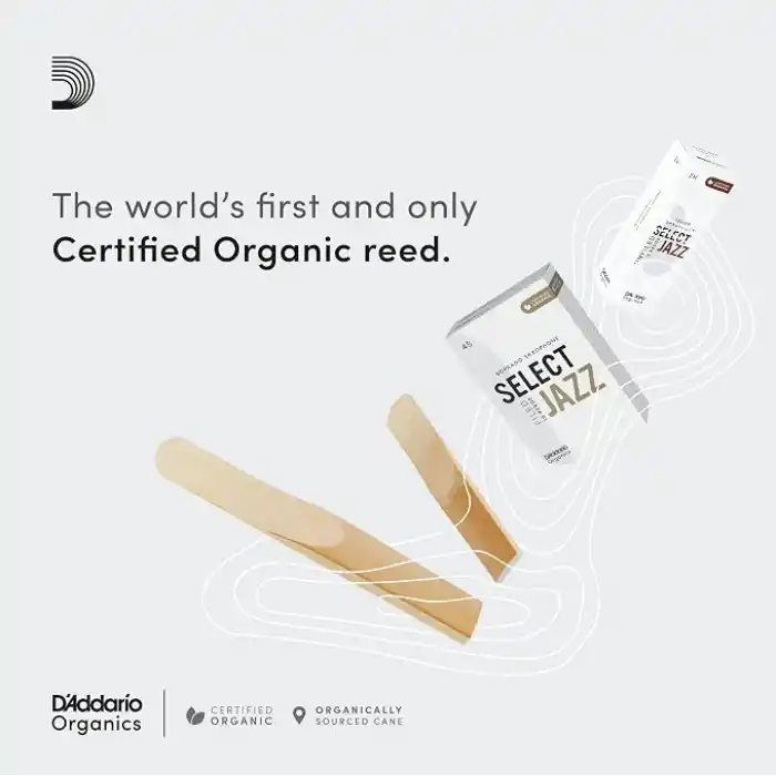 DAddario Organik Select Jazz Filed Tenor Saksafon Dili - Saksafon Boruları - İlk ve tek organik kamış boru - 3 yumuşak, 5 paket