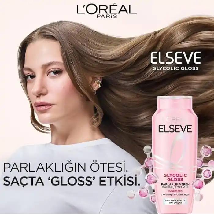 ELSEVE Glycolic Gloss Parlaklık Veren Bakım Şampuanı 300ml