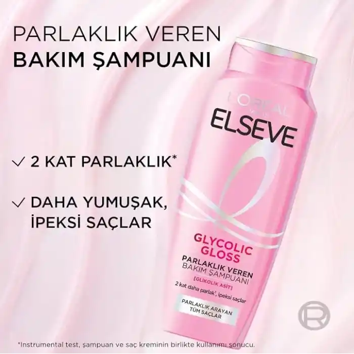 ELSEVE Glycolic Gloss Parlaklık Veren Bakım Şampuanı 300ml
