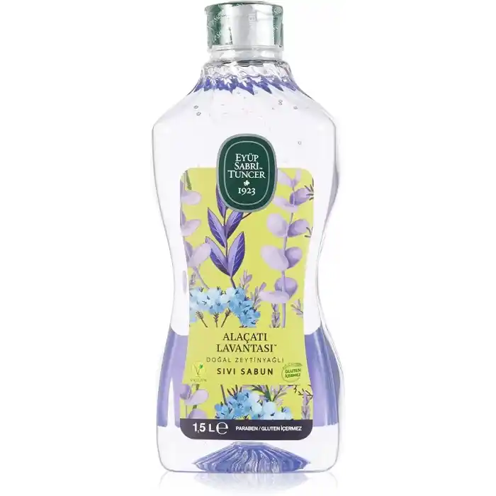 Eyüp Sabri Tuncer Doğal Zeytinyağlı Sıvı Sabun Alaçati Lavantasi 1,5 L Pet Şişe (1 x 1500 ml)