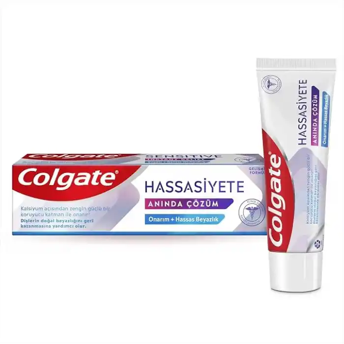 Colgate Hassasiyete Anında Çözüm Onarım + Hassas Beyazlık Diş Macunu 75 ml