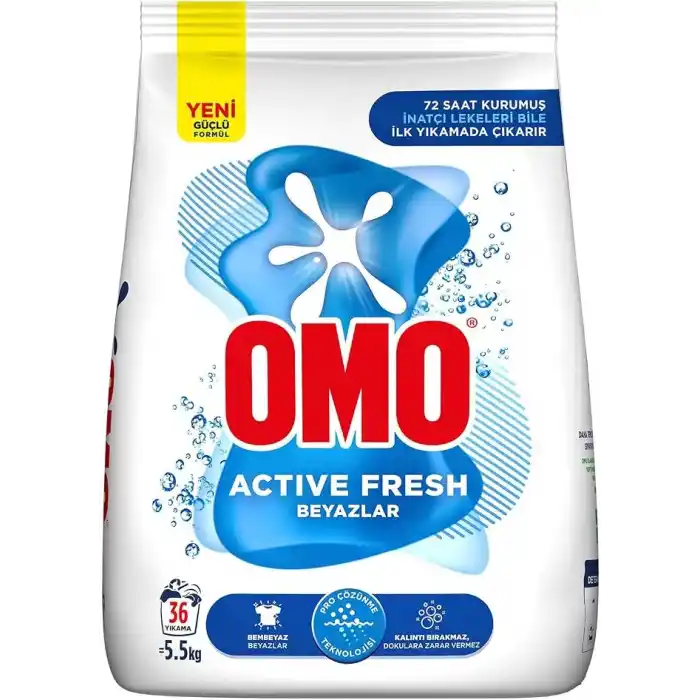 OMO Active Fresh Beyazlar Toz Deterjanı 5.5 kg
