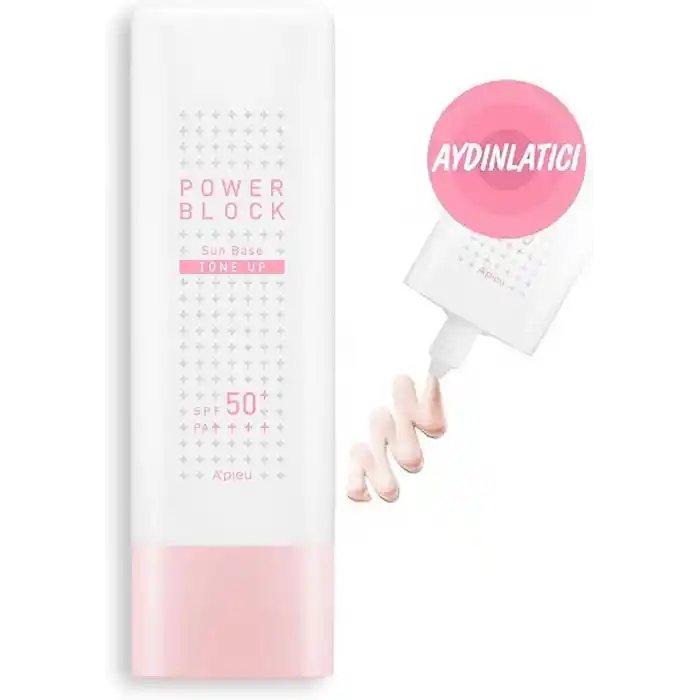 APIEU Power Block Pembe Ton Dengeleyici Güneş Kremi SPF50+ PA++++ 50ml